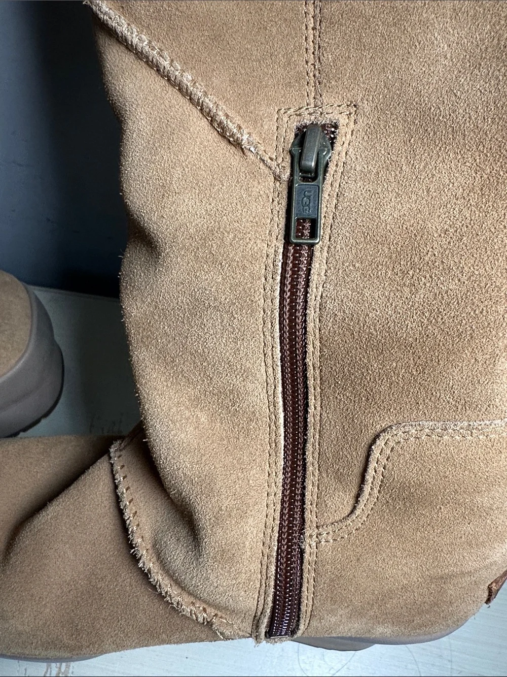 Ugg Xtra heights Tall over the knee Suede Platform chestnut tan boots